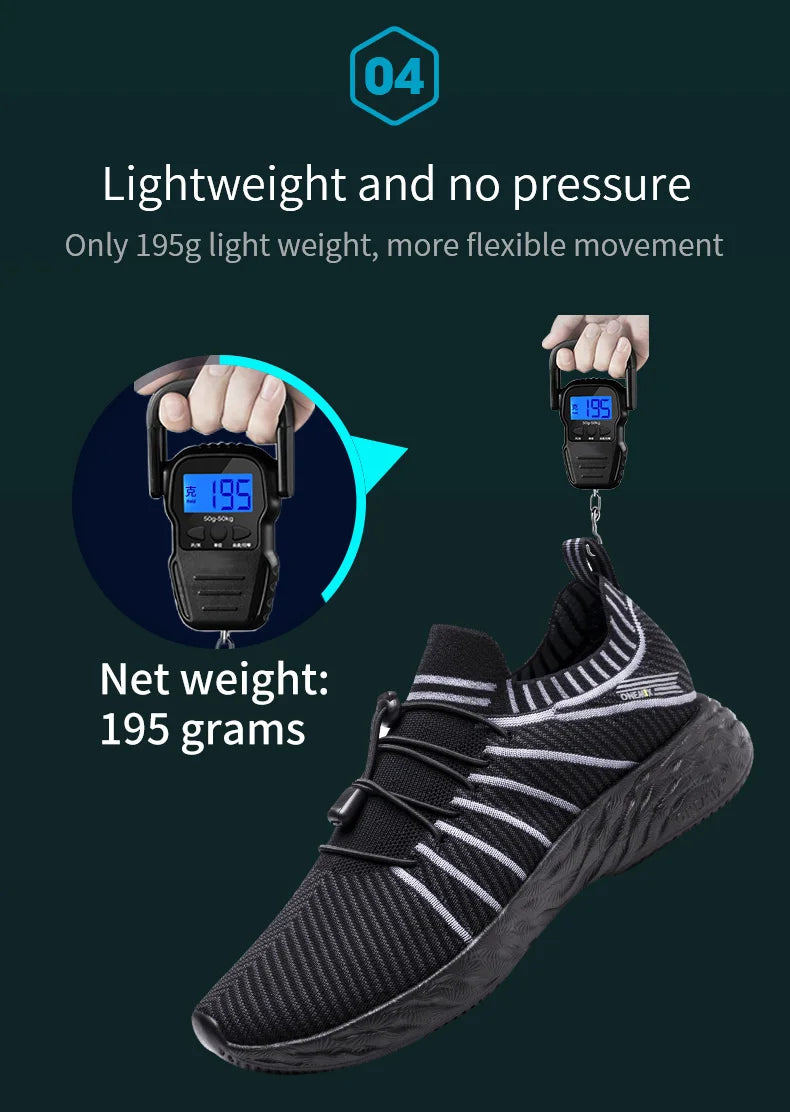ONEMIX Waterproof Running Shoes for Men Breathable Lightweight Women Training Walking Sneakers Outdoor Trekking Slip-On Sports Shoes