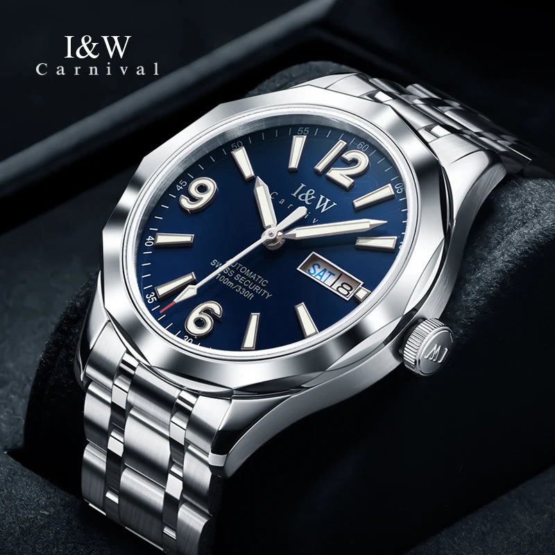 Luxury Tungsten Watch for Men 2024 New Japan SEIKO NH36A Movement Automatic Watches Men Sapphire Calendar Luminous Watch for Men