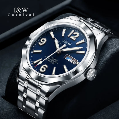 Luxury Tungsten Watch for Men 2024 New Japan SEIKO NH36A Movement Automatic Watches Men Sapphire Calendar Luminous Watch for Men