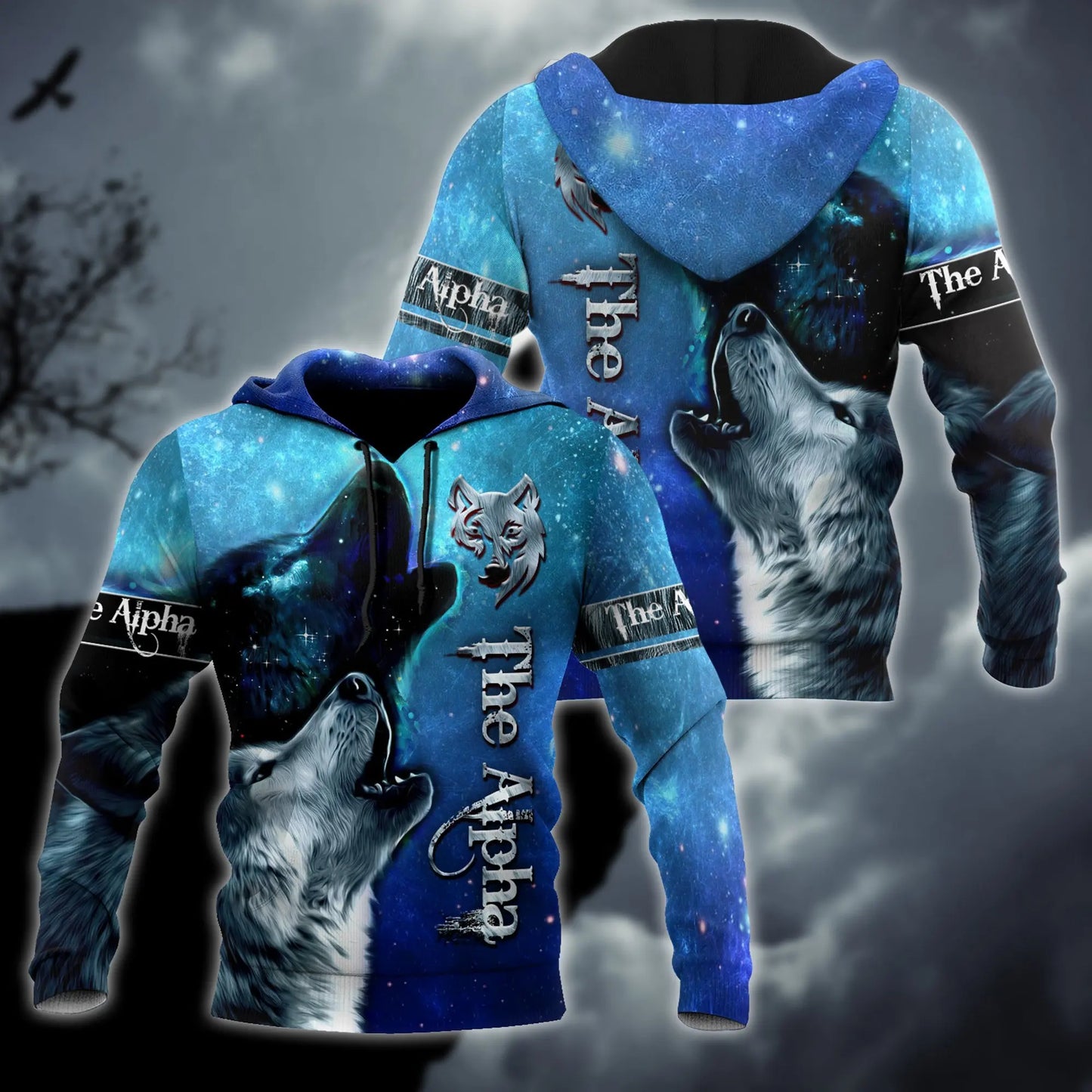 Beautiful The Wolf Starry Sky 3D All Over Printed Unisex Deluxe Hoodie Sweatshirt Zip Pullover Casual Jacket Tracksuit DW0327