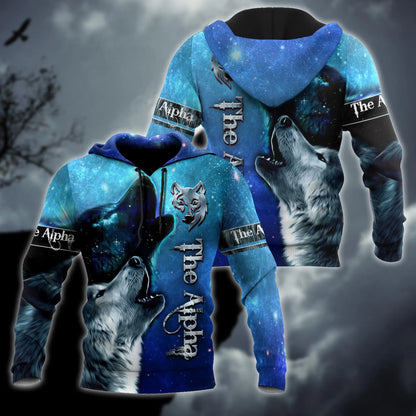 Beautiful The Wolf Starry Sky 3D All Over Printed Unisex Deluxe Hoodie Sweatshirt Zip Pullover Casual Jacket Tracksuit DW0327