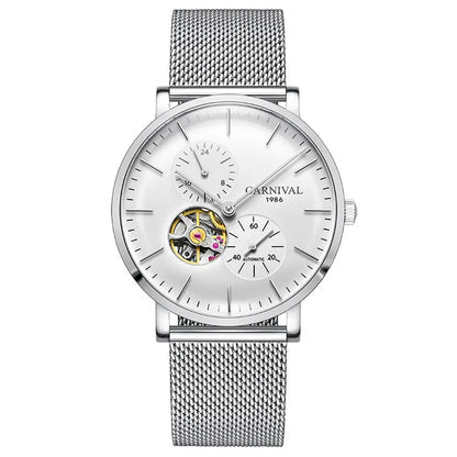 Reloj mecánico para hombre Carnival – Reloj de pulsera automático de lujo con cristal de zafiro