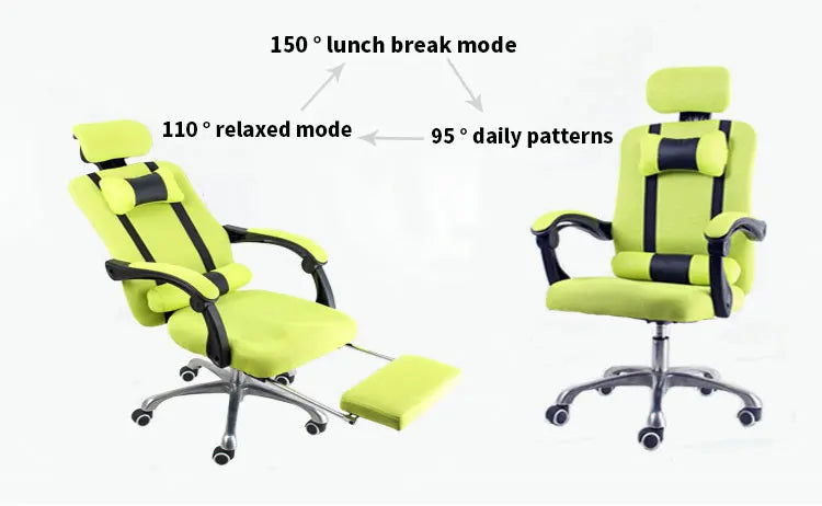 Ergonomic Mesh Office Chair with Footrest, Computer Chair with Adjustable Headrest, Reclining Home Office Chair BR-10