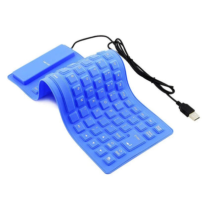 85 Keys Portable Mini USB Keyboard Flexible Waterproof Soft Silicone Gaming Keyboard Tablet Foldable Computer Keyboard Laptop