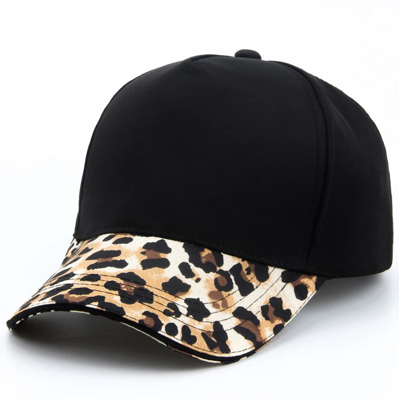 CNTANG Gorra de béisbol con estampado de leopardo para mujer. Gorras de moda hip hop. Gorra informal de marca de diseño para mujer. Gorra snapback para mujer y niñas. Gorras