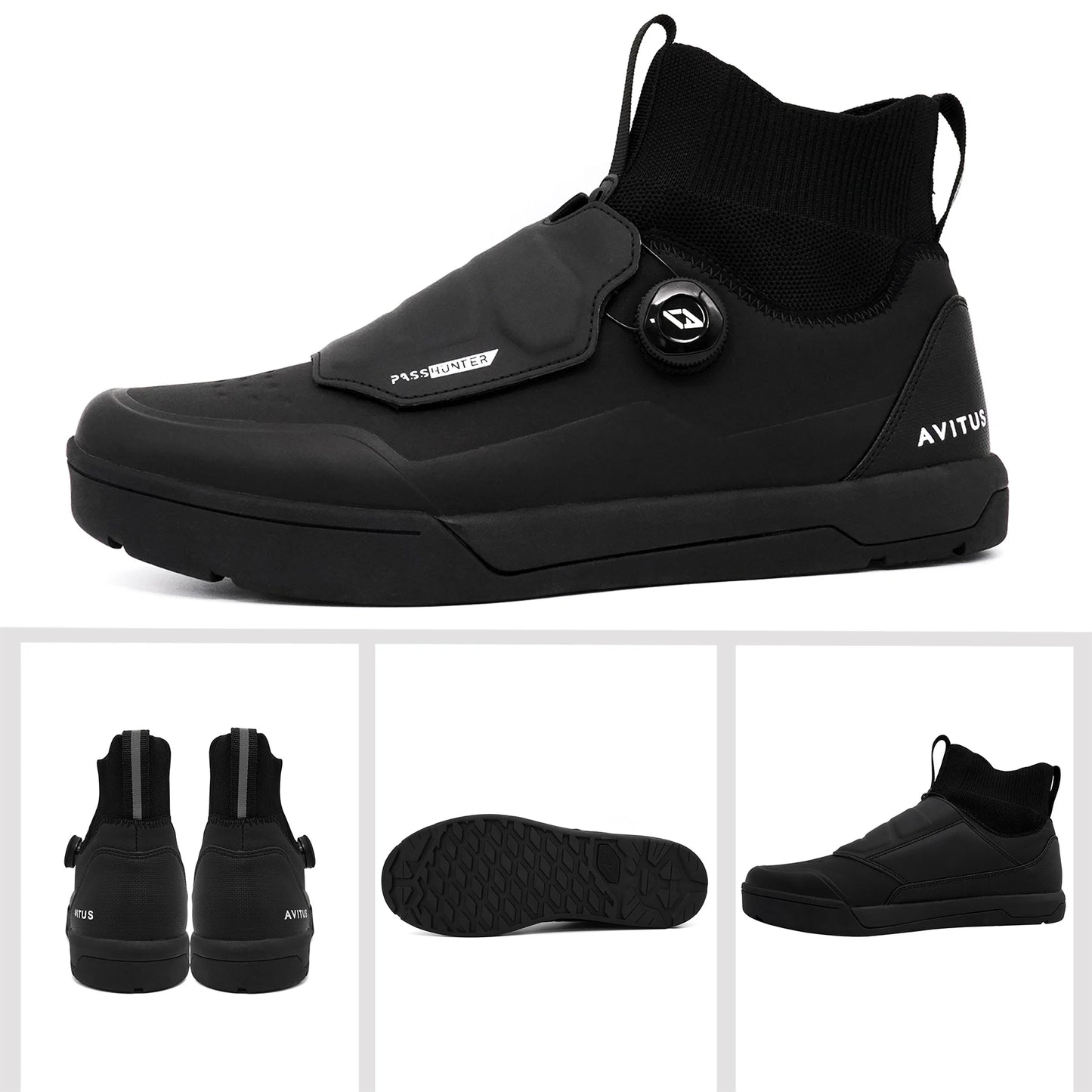 Avitus MTB Shoes for All Mountain Bike Flat Pedals or SPD Cleat Compatible Arcas Cycling Shoes