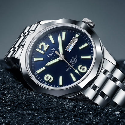 Luxury Tungsten Watch for Men 2024 New Japan SEIKO NH36A Movement Automatic Watches Men Sapphire Calendar Luminous Watch for Men