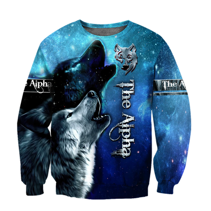 Beautiful The Wolf Starry Sky 3D All Over Printed Unisex Deluxe Hoodie Sweatshirt Zip Pullover Casual Jacket Tracksuit DW0327