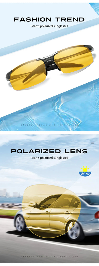 Top Anti-glare Day Night Vision Glasses For Driving Men Polarized Sunglasses Photochromic Driver Goggles Glasses zonnebril heren