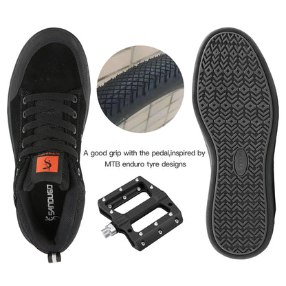 Men's MTB shoes for flat pedals suitable for BMX, DH, Enduro, free-ride