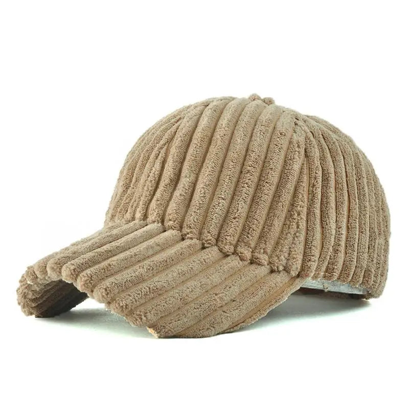 COKK Gorra de béisbol otoño-invierno para mujer Gorros de invierno de pana para mujer Gorra snapback Gorra de hip hop para mujer Gorras Bone