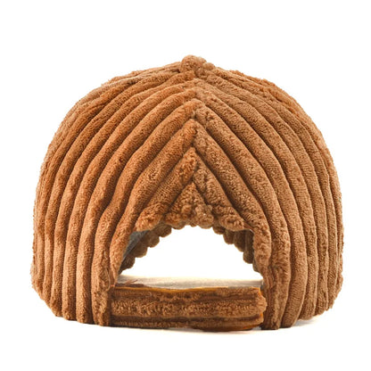 COKK Gorra de béisbol otoño-invierno para mujer Gorros de invierno de pana para mujer Gorra snapback Gorra de hip hop para mujer Gorras Bone