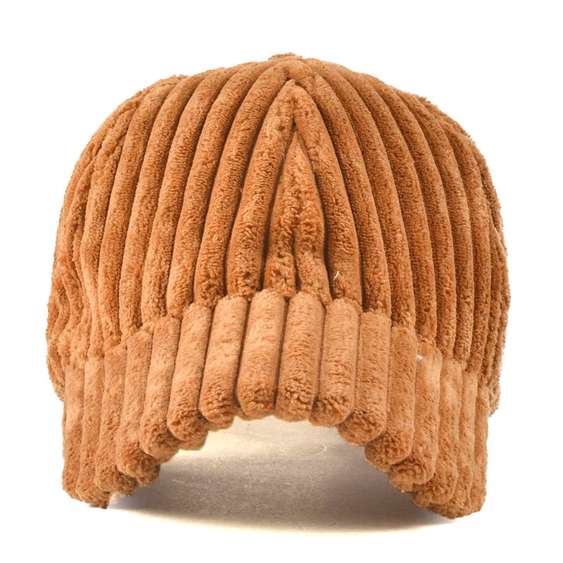 COKK Gorra de béisbol otoño-invierno para mujer Gorros de invierno de pana para mujer Gorra snapback Gorra de hip hop para mujer Gorras Bone