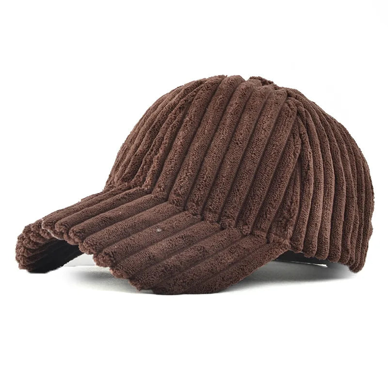 COKK Gorra de béisbol otoño-invierno para mujer Gorros de invierno de pana para mujer Gorra snapback Gorra de hip hop para mujer Gorras Bone