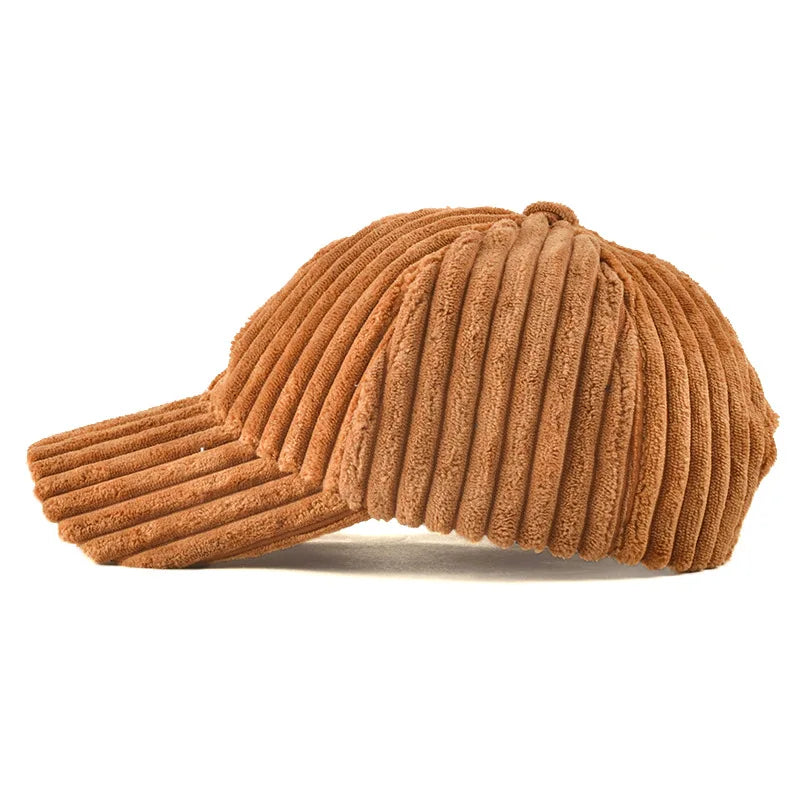 COKK Gorra de béisbol otoño-invierno para mujer Gorros de invierno de pana para mujer Gorra snapback Gorra de hip hop para mujer Gorras Bone
