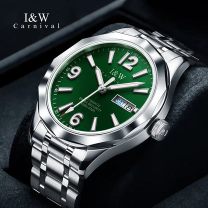 Luxury Tungsten Watch for Men 2024 New Japan SEIKO NH36A Movement Automatic Watches Men Sapphire Calendar Luminous Watch for Men