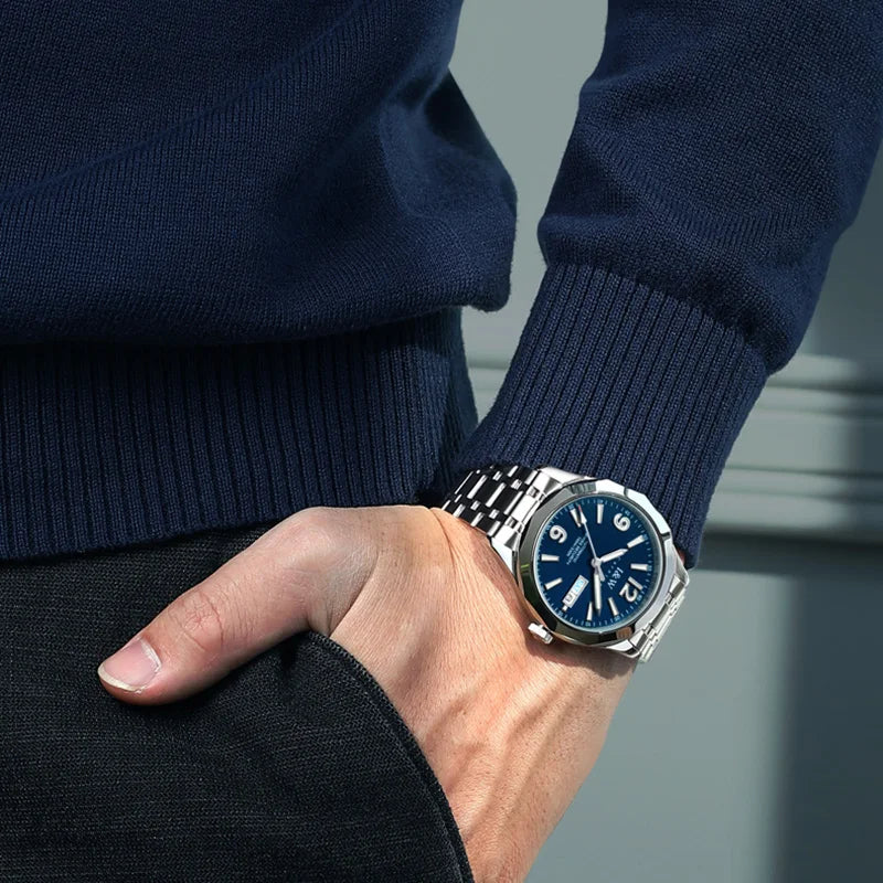 Luxury Tungsten Watch for Men 2024 New Japan SEIKO NH36A Movement Automatic Watches Men Sapphire Calendar Luminous Watch for Men