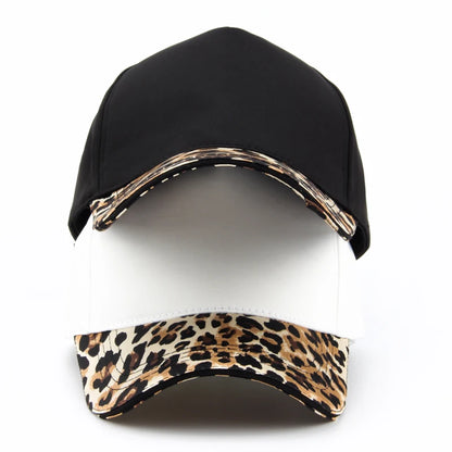 CNTANG Gorra de béisbol con estampado de leopardo para mujer. Gorras de moda hip hop. Gorra informal de marca de diseño para mujer. Gorra snapback para mujer y niñas. Gorras