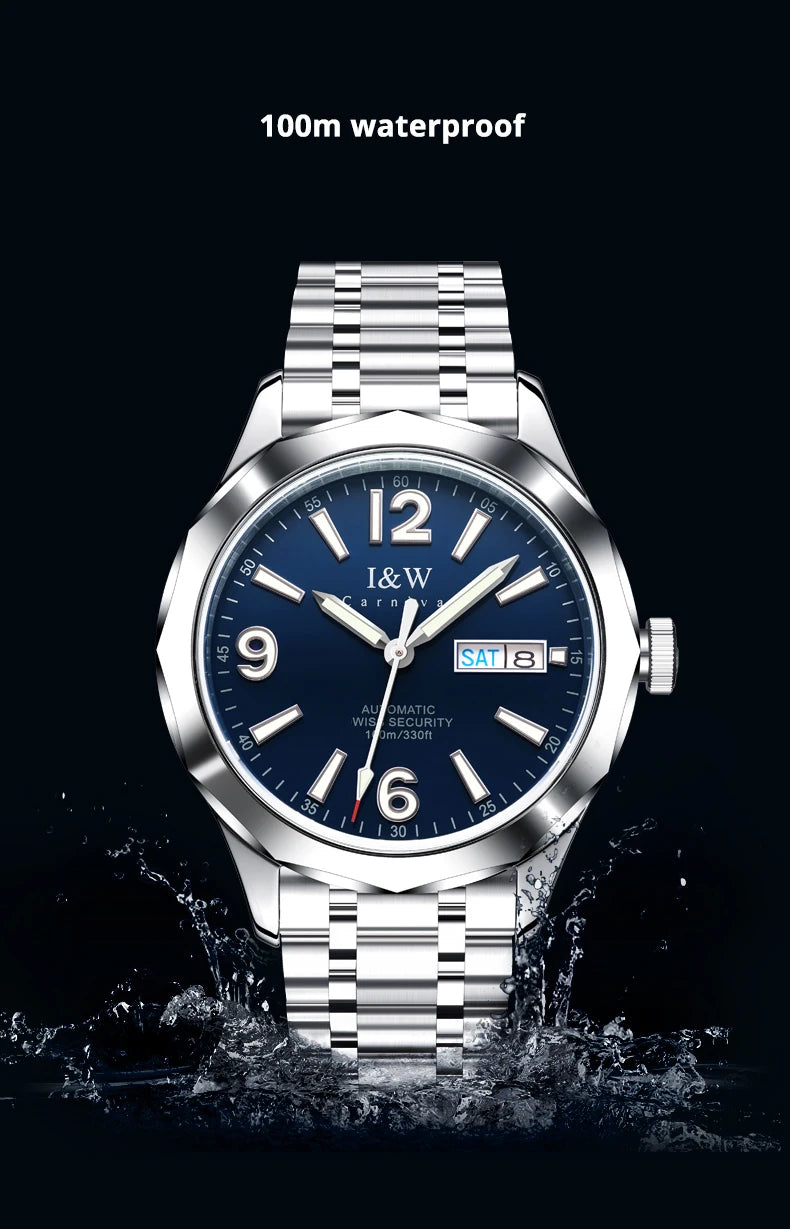 Luxury Tungsten Watch for Men 2024 New Japan SEIKO NH36A Movement Automatic Watches Men Sapphire Calendar Luminous Watch for Men
