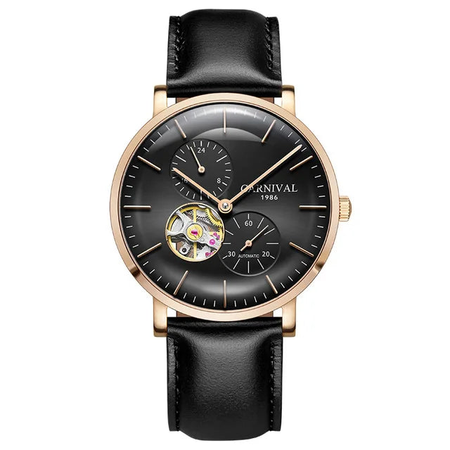Reloj mecánico para hombre Carnival – Reloj de pulsera automático de lujo con cristal de zafiro