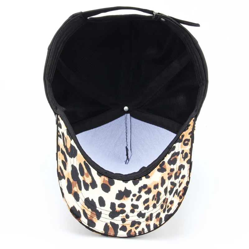 CNTANG Gorra de béisbol con estampado de leopardo para mujer. Gorras de moda hip hop. Gorra informal de marca de diseño para mujer. Gorra snapback para mujer y niñas. Gorras