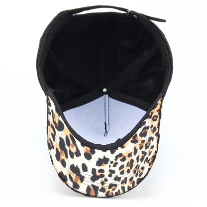 CNTANG Gorra de béisbol con estampado de leopardo para mujer. Gorras de moda hip hop. Gorra informal de marca de diseño para mujer. Gorra snapback para mujer y niñas. Gorras