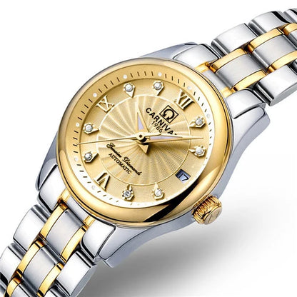 CARNIVAL Brand Luxury Mechanical Watch for Women Ladies Fashion Sapphire Automatic Movement Wristwatches Waterproof Watch for Women