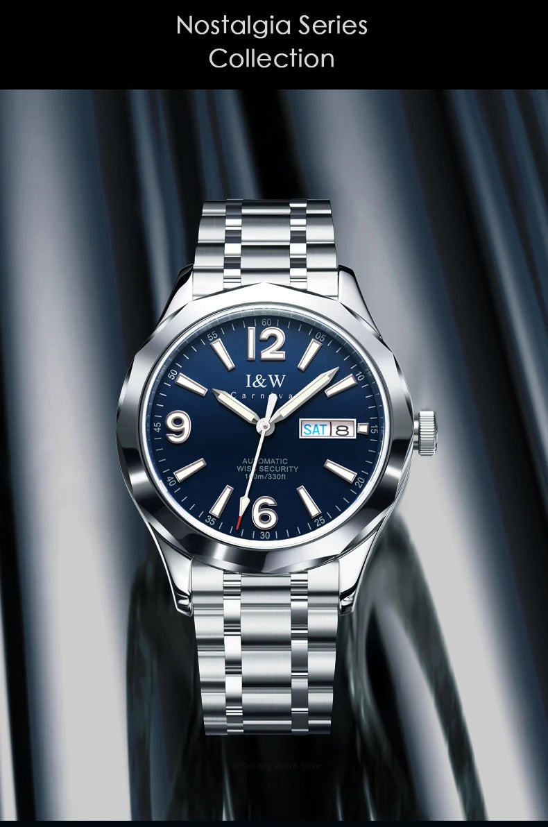 Luxury Tungsten Watch for Men 2024 New Japan SEIKO NH36A Movement Automatic Watches Men Sapphire Calendar Luminous Watch for Men