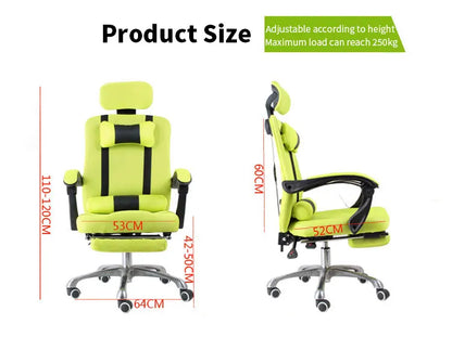 Ergonomic Mesh Office Chair with Footrest, Computer Chair with Adjustable Headrest, Reclining Home Office Chair BR-10