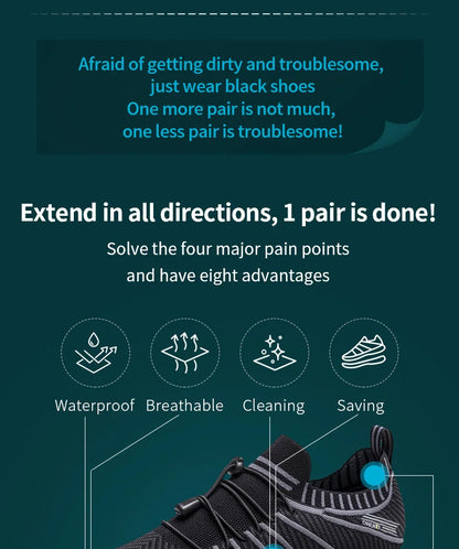 ONEMIX Waterproof Running Shoes for Men Breathable Lightweight Women Training Walking Sneakers Outdoor Trekking Slip-On Sports Shoes