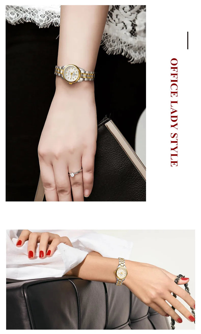 CARNIVAL Brand Luxury Mechanical Watch for Women Ladies Fashion Sapphire Automatic Movement Wristwatches Waterproof Watch for Women