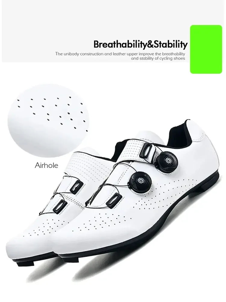 New Cycling Shoes Men's Self-Locking Racing Road Cycling Sports Shoes Lockless Training Shoes Women's SPD Cleats Cycling Shoes