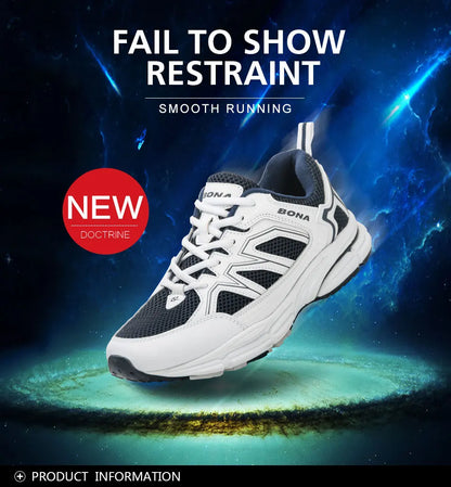 BONA 2023 New Designers Jogging Shoes Men Running Shoes Breathable Brand Sneakers Man Sports Training Walking Shoes Breathable m