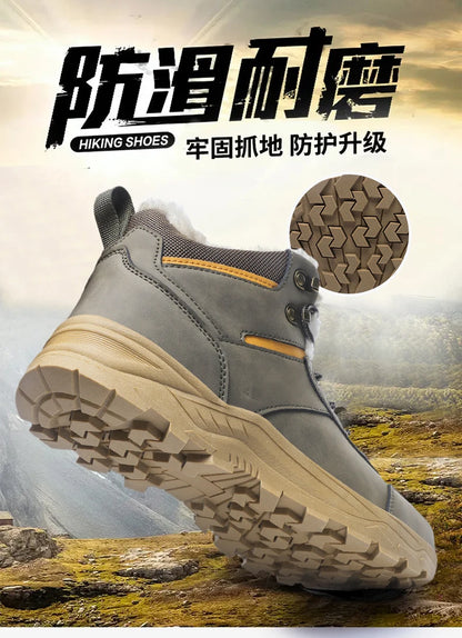 Men's Boots 2025 New Winter Slippers Warm Men Shoes Waterproof Non-Slip Plush Sneakers Male Tennis Shoes Boots Men Sneakers Winter