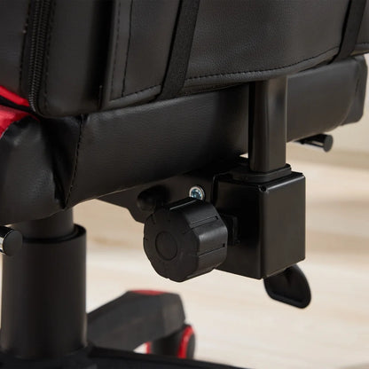 Ergonomic Racing Gaming Chair with Lumbar Support, Massage Function, Footrest, Reclining Leather Gaming Chair for Office & PC Gaming
