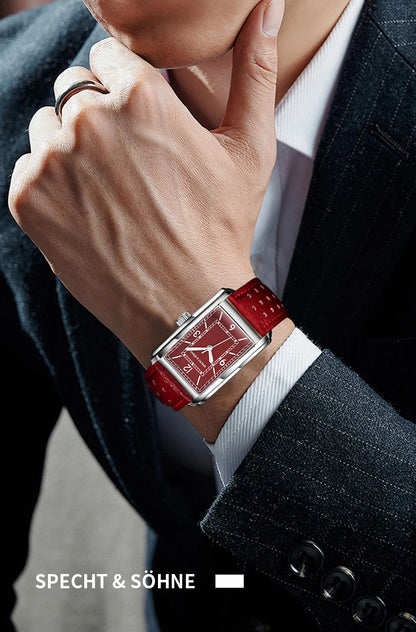 2025 New High Quality 27MM Specht & Söhne Square Men's Watch Sweep VH31 Movement Steel Reloj Hombre Sapphire Crystal Waterproof