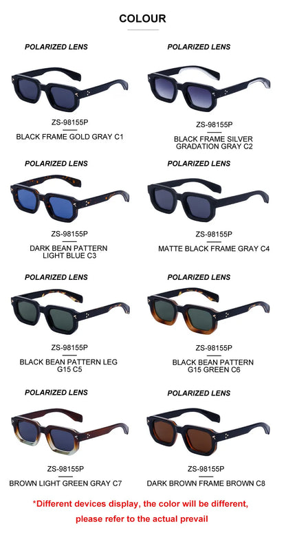 Polarized Square Sunglasses Men 2026 Luxury Brand Designer New Fashion Rectangle Sun Glasses For Women Driving Shades Eyewear
