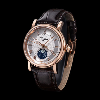 Sugess Moonphase Automatic Mechanical Men's Watch Wristwatches Original Movement ST2108 Waterproof Clock Sapphire Special Date
