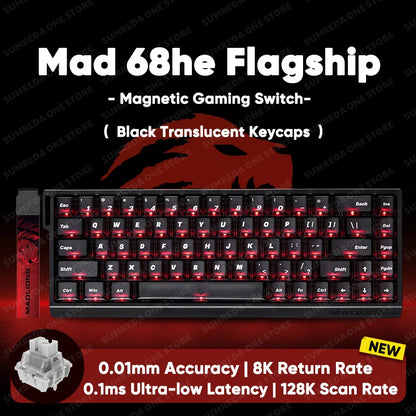 Madlions mad60he Mad60 Mad68 HE Mechanical Keyboard Magnetic Switch Mad60he Wired Game Keyboard Rapid Trigger Rgb Keyboard