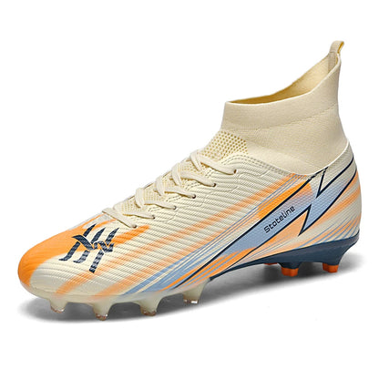 Nouvelles chaussures de football pour hommes, chaussures de match montantes, chaussures de futsal de haute qualité, chaussures de football d'intérieur antidérapantes, baskets d'extérieur, crampons pour gazon, meilleures v