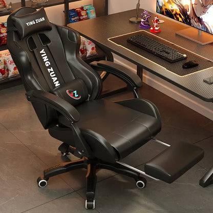 AOLIVIYA Ergonomic Gaming Chair with Footrest, Reclining Computer Chair, 3D Adjustable Armrests, Lumbar Support Seat for Home Office
