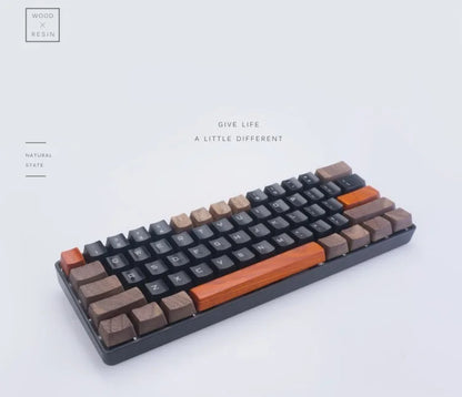 handmade custom wood keycap for mechanical keyboard walnut solid wooden keycaps spacebar Esc Cherry mx switch OEM Profile