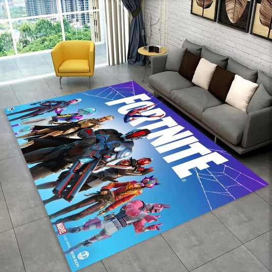 F-Fortnites Cartoon Game Carpet Rug for Playroom Bedroom Living Room Sofa Home Doormat Decor, Area Rug Non-slip Floor Mat Gift