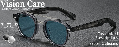 CATERDIDE Retro Polygonal Men Sunglasses Personalized Design Square Frame Sun Glasses for Women Parties Travel Holidays Glasses