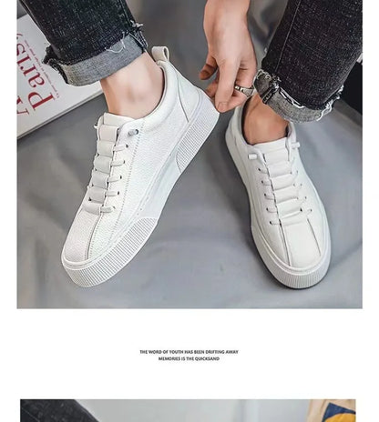 Vyriški sportiniai bateliai, kasdieniai batai, vyriški plokščiapadžiai batai, „Zapatillas Hombre“, lengvi, pagaminti iš PU odos, kvėpuojantys batai, vyriški balti sportiniai teniso bateliai