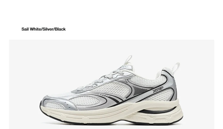 Xtep Y2K casual sneakers voor heren, comfortabele retro lichtgewicht hardloop- en sportschoenen voor koppels, winter, 874219320004