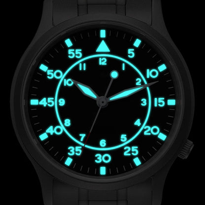 BERNY Titanium Men Wristwatch AR Coat Sapphire Fashion Wristwatch Luminous VH31 Ultra-thin Quartz Watch Waterproof 5ATM Watches
