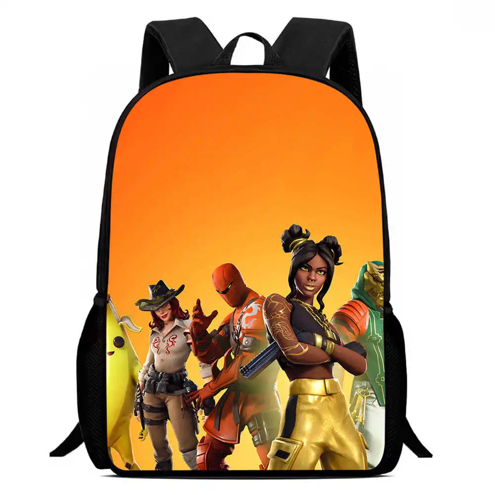 Kids School Backpack Cartoon Fortnite Bags for Girls Boys Durable Lightweight Large Capacity Breathable