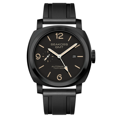 SEAKOSS GMT Men‘s Diving Automatic Mechanical Watches Seagull ST2557 Movement 316L Super Luminous Calendar 10Bar Reloj Homber