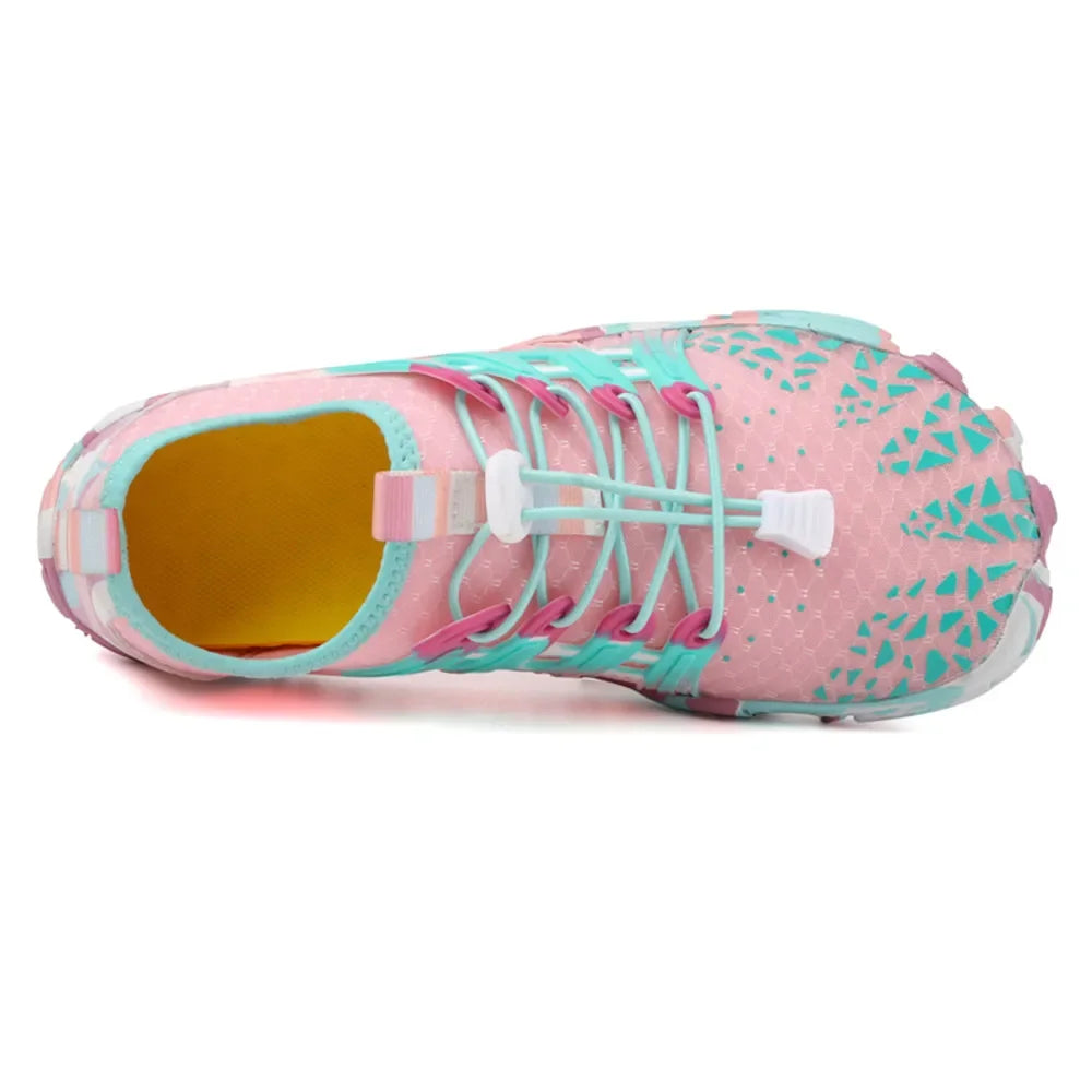 Men's and women's water shoes, upstream wading swimming barefoot five-finger aqua shoes, colorful beach seaside light unisex sneakers new